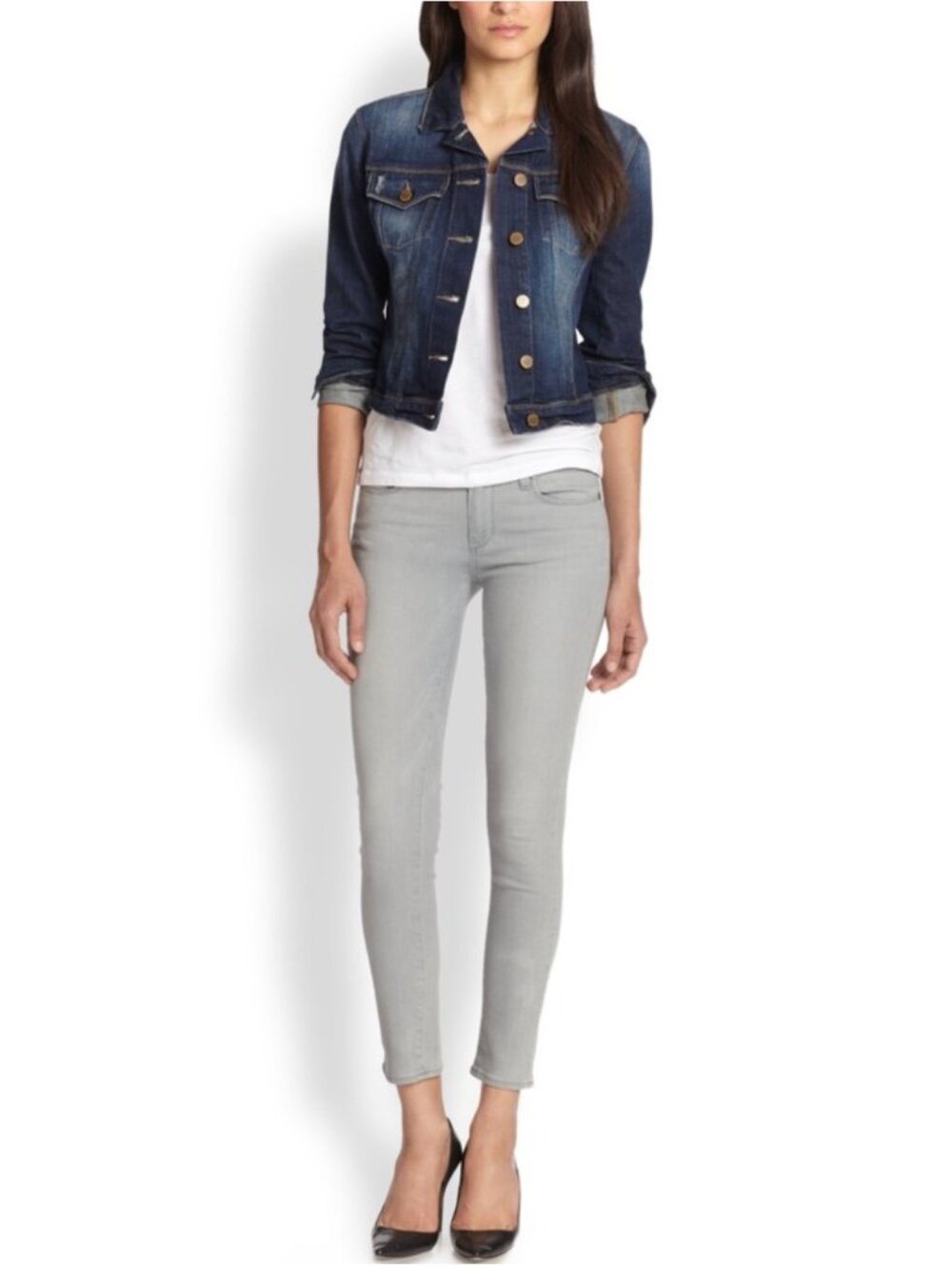 PAIGE | Women's | Verdugo Crop Ankle Jeans | French Grey | Size 28